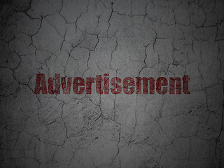 Image showing Advertising concept: Advertisement on grunge wall background