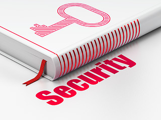 Image showing Protection concept: book Key, Security on white background