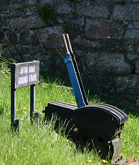 Image showing crossing levers for the railways