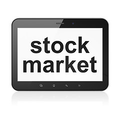 Image showing Business concept: Stock Market on tablet pc computer