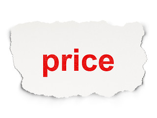 Image showing Advertising concept: Price on Paper background