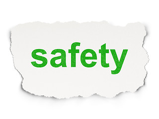 Image showing Protection concept: Safety on Paper background