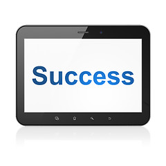 Image showing Finance concept: Success on tablet pc computer