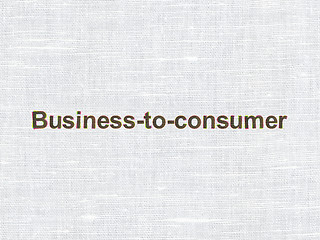 Image showing Business concept: Business-to-consumer on fabric texture background