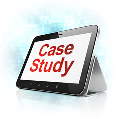 Image showing Education concept: Case Study on tablet pc computer