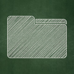 Image showing Finance concept: Folder on chalkboard background