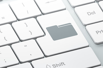 Image showing Finance concept: Folder on computer keyboard background