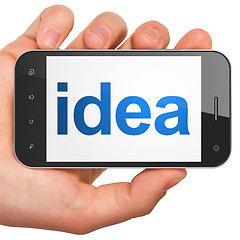 Image showing Marketing concept: Idea on smartphone