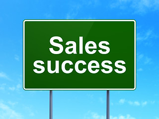 Image showing Marketing concept: Sales Success on road sign background
