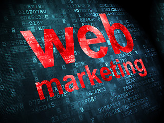 Image showing SEO concept: Web Marketing on digital background