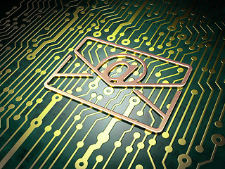 Image showing Business concept: Email on circuit board background