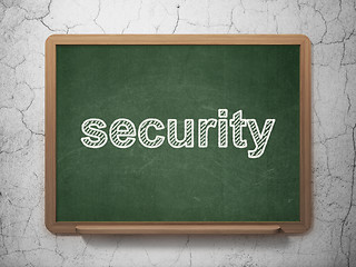 Image showing Safety concept: Security on chalkboard background