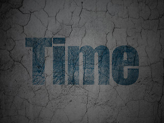 Image showing Time on grunge wall background