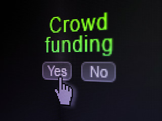 Image showing Business concept: Crowd Funding on digital computer screen