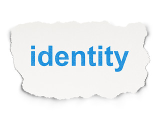 Image showing Privacy concept: Identity on Paper background