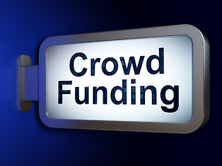 Image showing Finance concept: Crowd Funding on billboard background