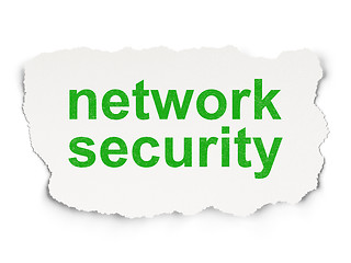 Image showing Protection concept: Network Security on Paper background