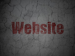 Image showing Web development concept: Website on grunge wall background