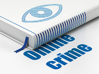 Image showing Security concept: book Eye, Online Crime on white background