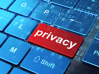 Image showing Protection concept: Privacy on computer keyboard background