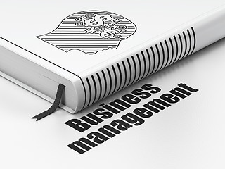 Image showing Book Head With Finance Symbol, Business Management on white background