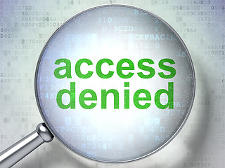 Image showing Privacy concept: Access Denied with optical glass