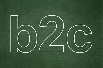 Image showing Finance concept: B2c on chalkboard background