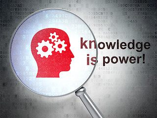 Image showing Education concept: Head Gears and Knowledge Is power!