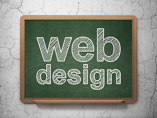 Image showing Web design concept: Web Design on chalkboard background