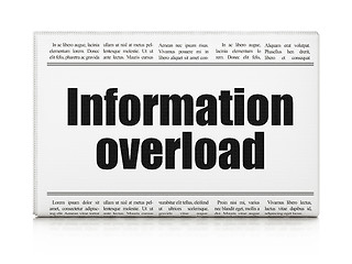 Image showing Data concept: newspaper headline Information Overload