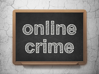 Image showing Protection concept: Online Crime on chalkboard background