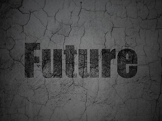 Image showing Timeline concept: Future on grunge wall background