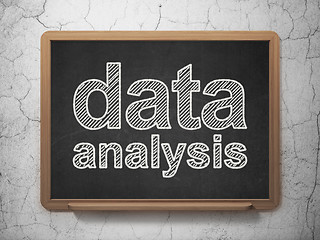 Image showing Information concept: Data Analysis on chalkboard background