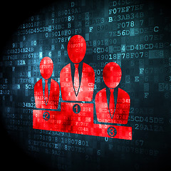 Image showing News concept: Business Team on digital background