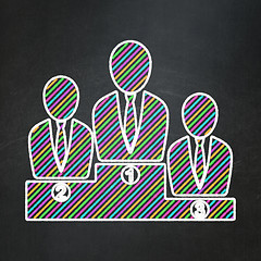 Image showing News concept: Business Team on chalkboard background