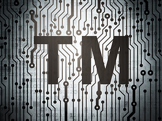 Image showing Law concept: circuit board with Trademark