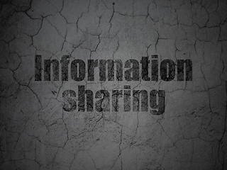 Image showing Information Sharing on grunge wall background