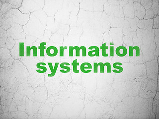 Image showing Data concept: Information Systems on wall background