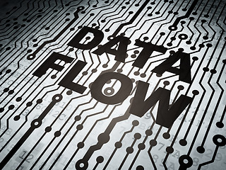 Image showing Information concept: circuit board with Data Flow