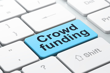 Image showing Business concept: Crowd Funding on computer keyboard background