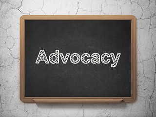 Image showing Law concept: Advocacy on chalkboard background