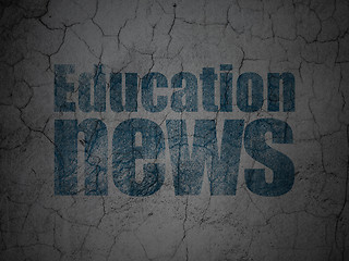 Image showing Education News on grunge wall background