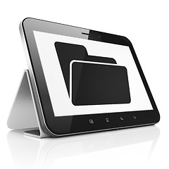 Image showing Business concept: Folder on tablet pc computer