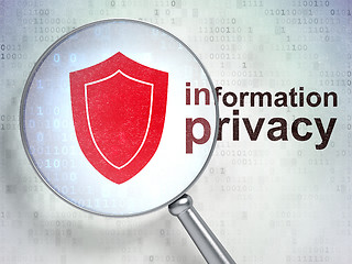 Image showing Protection concept: Shield and Information Privacy with optical glass