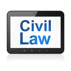 Image showing Civil Law on tablet pc computer