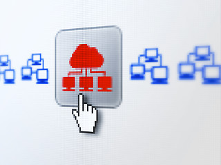 Image showing Cloud technology concept: Cloud Technology on digital computer screen