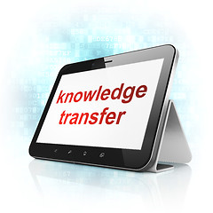 Image showing Education concept: Knowledge Transfer on tablet pc computer