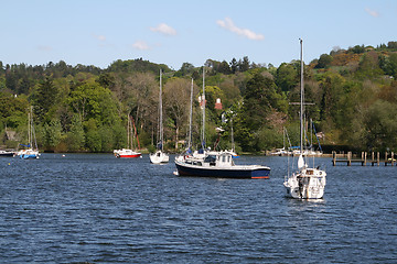 Image showing boats on the lake