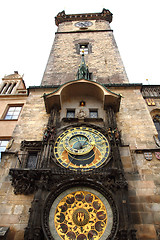 Image showing old Prague clock tower 