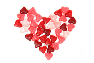 Image showing candy sweet hearts as valentine background